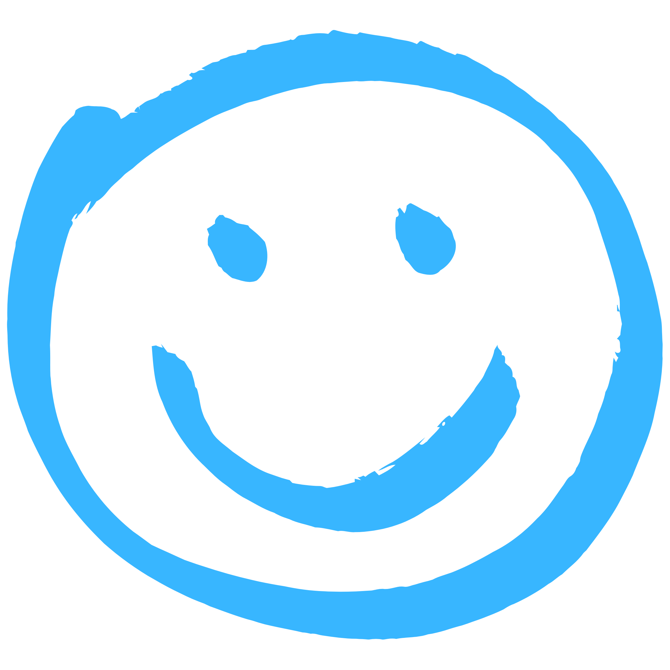 Smiley blau